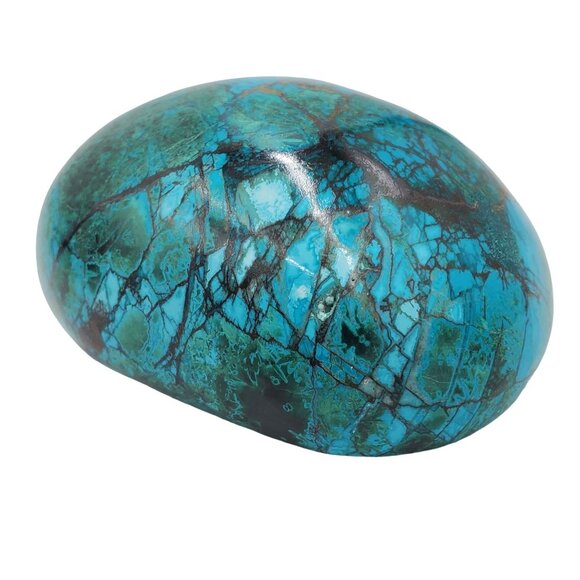 368g 1840ct Peruvian Chrysocolla Polished Mineral Rock Tumbled Stone Green Blue - Picture 5 of 13